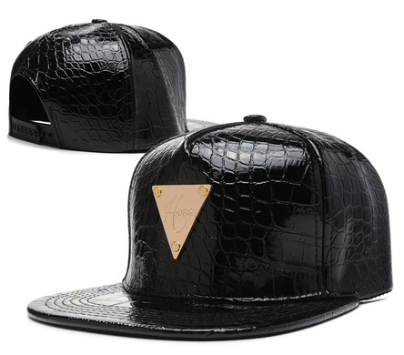 Custom Made Unisex Snake Lether Fashion Snapback with Gold Chunk Chain